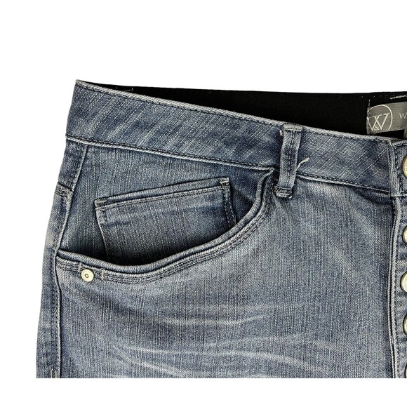 Wit & Wisdom High-Rise 'Ab'solution Shinny Jeans w Raw Hem Women's Size 16 - Picture 5 of 13